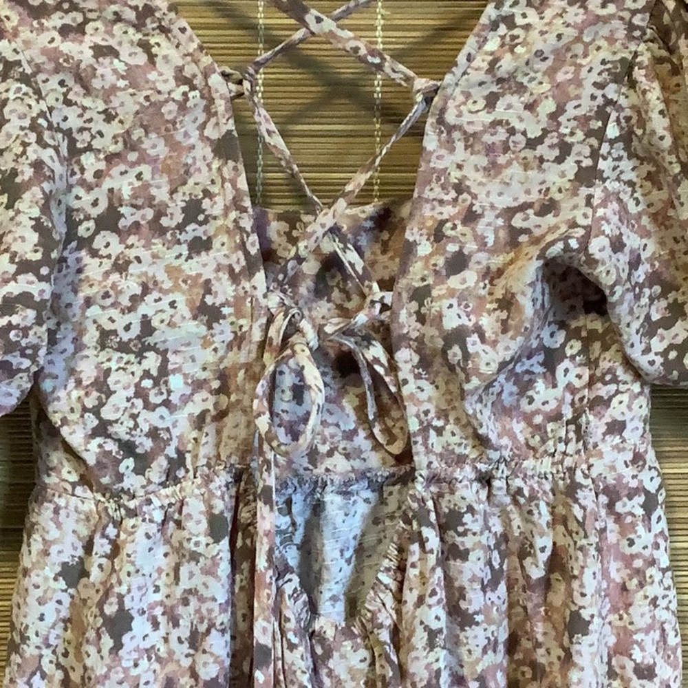 Floral Puff Sleeve Mini Dress - Picture 6 of 9